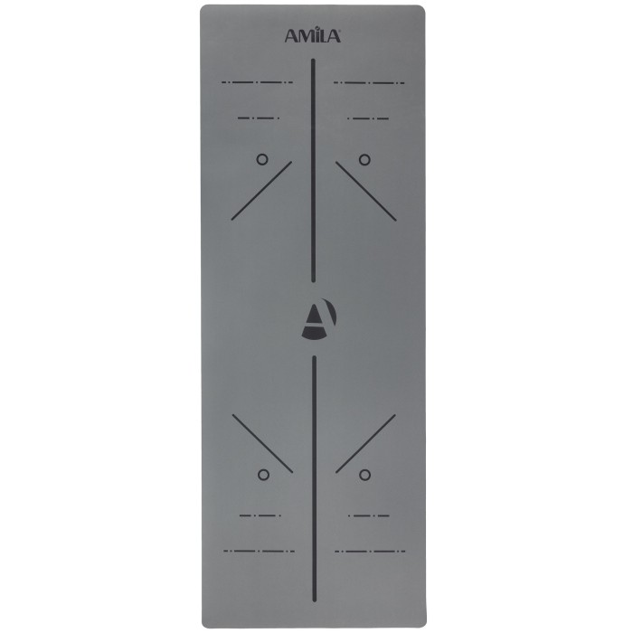 Στρώμα Yoga Pilates Trinity PU 183x65x0,4 cm - Graphite Grey