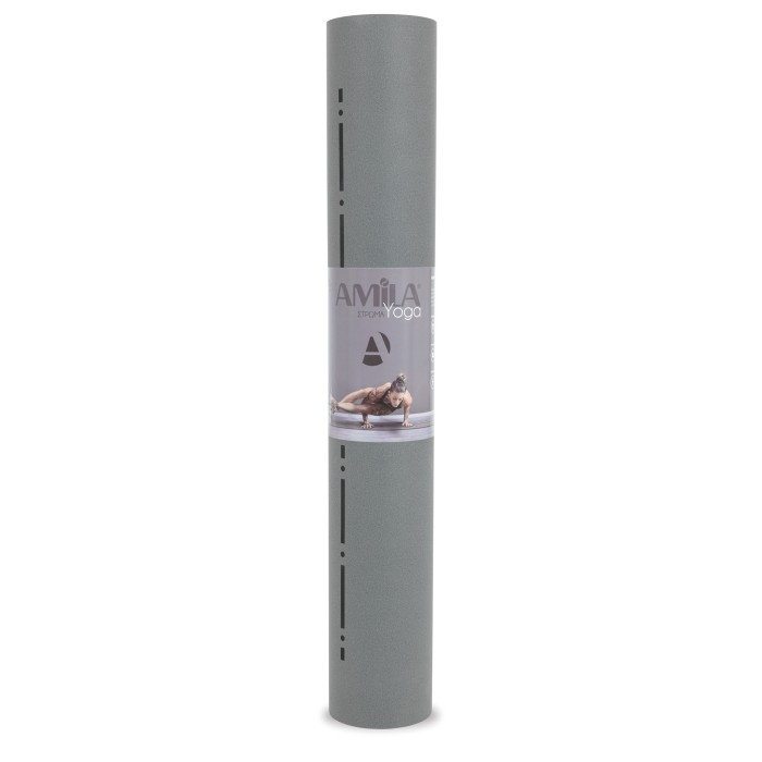 Στρώμα Yoga Pilates Trinity PU 183x65x0,4 cm - Graphite Grey